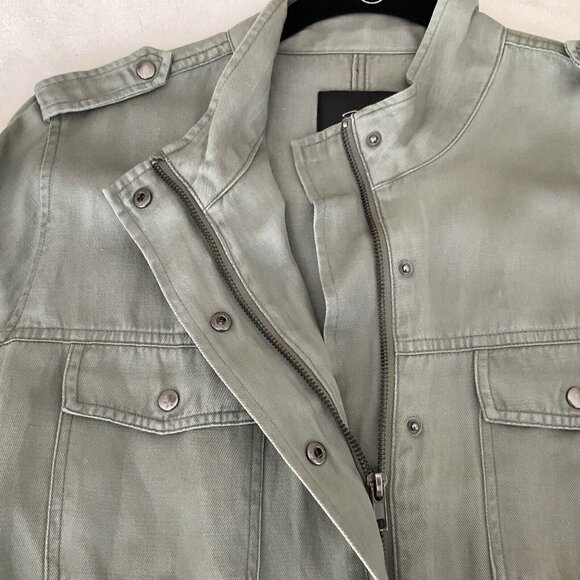 RAILS Women's Collins Sage Green Utility Jacket, Size Small Linen Blend - Picture 10 of 16